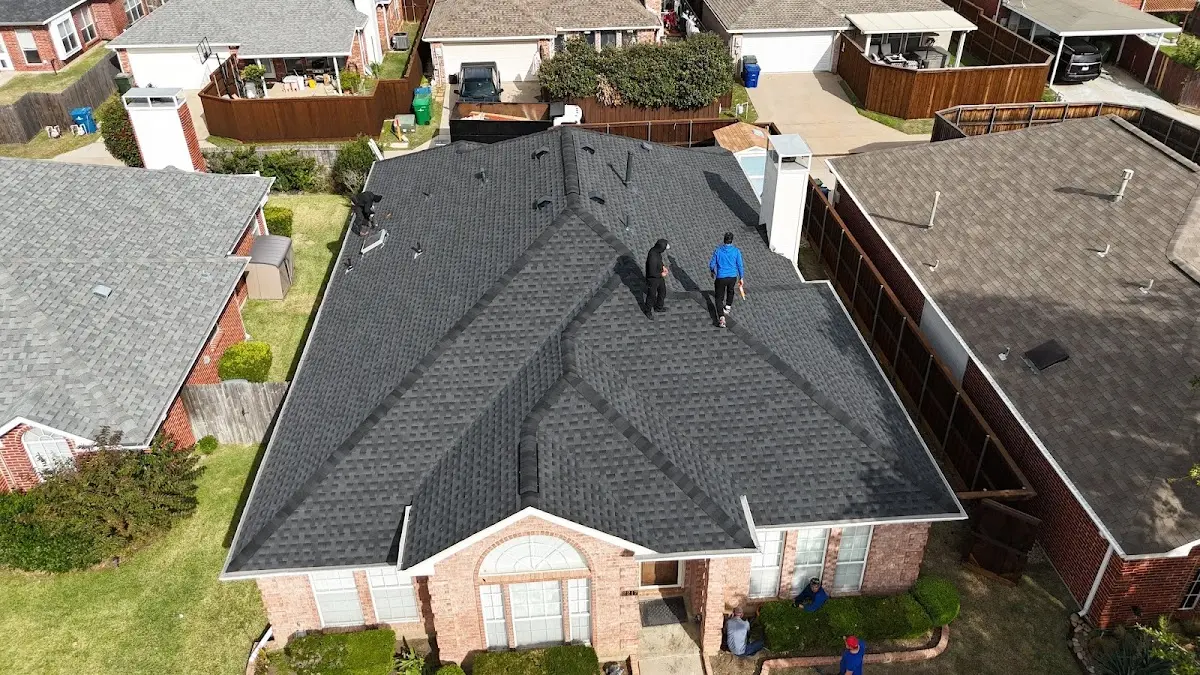 Commercial Roofing work in progress on a Pemberton property